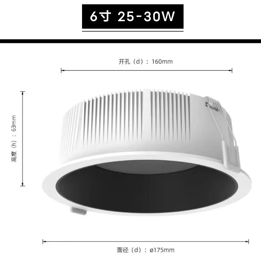 6寸led{灯规格参数功率介绍
