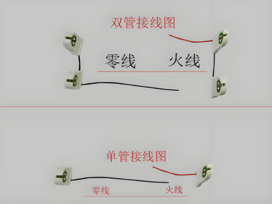鍙屾敮led鐏鎺ョ嚎鍥?png